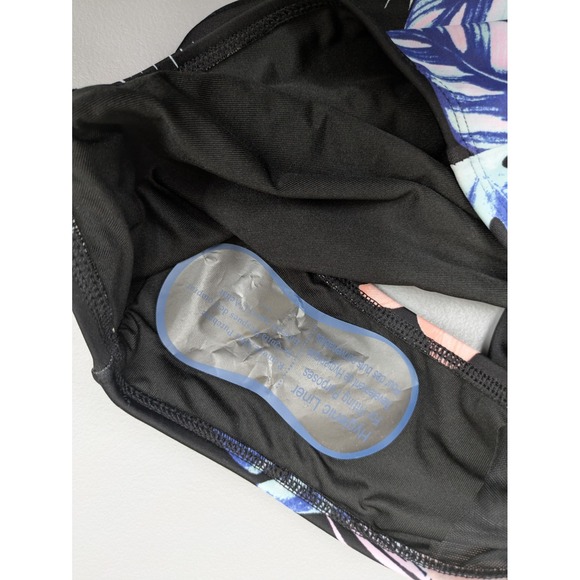 DKNY Swimsuit Womens XL Halter Shirred Floral Print Black One‎ Piece Retail $118 - Picture 10 of 11